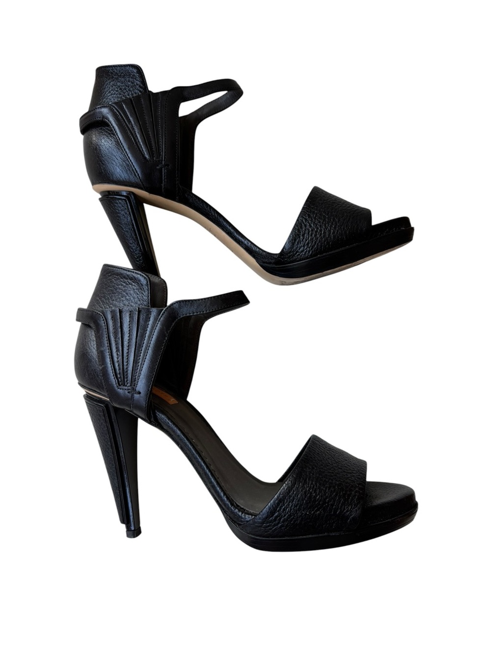 Reed Krakoff Black Leather High-Heel Sandals – Size 37 – Made in Italy